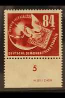 1950 84pf Lake DEBRIA Exhibition (Michel 260, SG E19), Never Hinged Mint Lower Marginal Example With 'M 301 / Z 4539' Im - Altri & Non Classificati