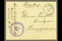 SOUTH WEST AFRICA 1905 (29 Dec) Stampless "Feldpostbrief" Cover To Germany Showing Very Fine "GIBEON" Cds Postmark, Plus - Sonstige & Ohne Zuordnung