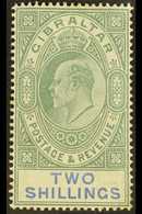 1904-08 2s Green And Blue, SG 62, Mint, A Couple Of Toned Perfs On The Gum Side, Otherwise Fine. For More Images, Please - Gibilterra
