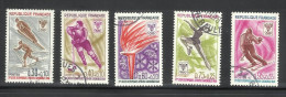 FRANCE, 1968, Winter Olympics, Grenoble,   5 V Complete Set, Skiing, Ice Skating, Torch, Flame,  FINE USED - Winter 1968: Grenoble