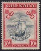 1938-50 10s Slate-blue & Bright Carmine (narrow) Perf 14, SG 163b, Very Fine Mint For More Images, Please Visit Http://w - Grenada (...-1974)