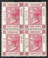 1900 4c Carmine, Wmk CA, SG 57, Very Fine Mint Block Of 4. For More Images, Please Visit Http://www.sandafayre.com/itemd - Sonstige & Ohne Zuordnung