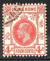 1921 4c Carmine Red, Variety "Broken Chinese Character", SG 120b, Very Fine Used. For More Images, Please Visit Http://w - Andere & Zonder Classificatie