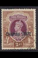 CHAMBA 1938 2r Purple & Brown Overprint, SG 95, Fine Cds Used With "Chamba" Cds Cancel, Very Fresh & Scarce. For More Im - Altri & Non Classificati