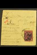 DUTTIA 1899 - 1906 4a Black On Deep Rose, SG 20 Tied To Large Part Native Registered Cover By Hooded Duttia State Cds Wi - Autres & Non Classés