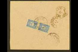 TURKEY USED IN 1906 Cover Addressed In Arabic To Persia, Bearing Turkey 1905 1pi Pair Tied By Bilingual "NEDJEF ECHREF"  - Irak