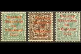 1922 Dollard Red Overprint 4d And 9d, Carmine Overprint 4d, SG 6b/c And 8b, Fine Never Hinged Mint. (3 Stamps) For More  - Altri & Non Classificati