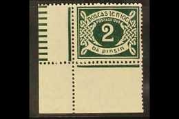 1925 POSTAGE DUE 2d Deep Green, SG D3, Fine Never Hinged Mint Lower Left Corner Example, With RPSL Certificate. For More - Altri & Non Classificati