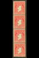 1940 COIL STAMP 1d Carmine, Perf 14 X Imperf, SG 112b, Mint Never Hinged Strip Of Four.  For More Images, Please Visit H - Altri & Non Classificati