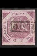 NAPLES 1859 - 61 2g Violet Lilac, Type I, POSTAL FORGERY, Sass F1a, Very Fine Used. Signed E. Diena. For More Images, Pl - Non Classificati