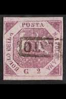 NAPLES 1859 - 61 2g Violet Lilac, Type I, POSTAL FORGERY, Sass F1a, Very Fine Used. Signed E. Diena. For More Images, Pl - Unclassified