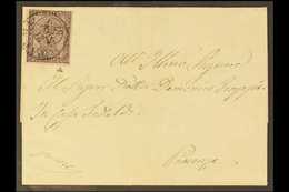 PARMA 1857 Cover To Piacenza Franked Superb Copy Of 1852 15c, Sass 3, With Crisp Parma 21 Nov 57 Cds Cancel. For More Im - Ohne Zuordnung