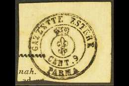 PARMA NEWSPAPER TAX 1852 9c "Parma" Handstruck Stamp On Piece, Sass B1, Fine Used With Clear Lettering. For More Images, - Non Classificati