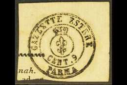 PARMA NEWSPAPER TAX 1852 9c "Parma" Handstruck Stamp On Piece, Sass B1, Fine Used With Clear Lettering. For More Images, - Sin Clasificación