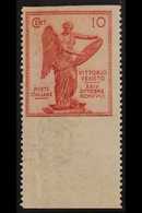 1921 10c Carmine, Victory, Variety "imperf Horizontally, Sass 120af, Fine Mint. For More Images, Please Visit Http://www - Ohne Zuordnung