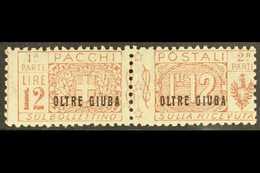 JUBALAND PARCEL POST 1925 12L Red-brown "OLTRE GIUBA" Overprint (Sassone 11, SG P26), Fine Mint Horizontal Pair, Centred - Sonstige & Ohne Zuordnung