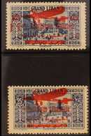 1929 - 30 15p On 25p Bright Blue (signed Kessler) And 25p Bright Blue, SG 155/6, Airmails, Very Fine Mint. Scarce And El - Libano