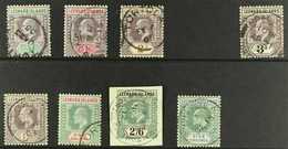 1902 Set (less 2½d), SG 20/28, Each With Scarcer Tortola Or Road Town Cds's Of The British Virgin Is. (8 Stamps) For Mor - Leeward  Islands