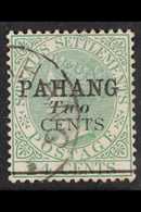 PAHANG 1891 2c On 24c Green Type 5, SG 7, Very Fine Used. For More Images, Please Visit Http://www.sandafayre.com/itemde - Autres & Non Classés