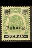 PAHANG 1898 50c Green And Black, Tiger, SG 22, Very Fine Mint. For More Images, Please Visit Http://www.sandafayre.com/i - Autres & Non Classés