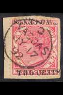 1891 2c On 4c Carmine With SURCHARGE DOUBLE, ONE INVERTED Variety, SG 118c, Very Fine Used On Piece. For More Images, Pl - Mauritius (...-1967)