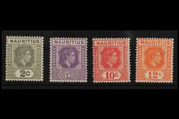 1938-49 KGVI 2c, 5c, 10c & 12c Perf.15x14 Printings, SG 252a, 255b, 256c, 257a, Very Fine Mint (4 Stamps) For More Image - Mauricio (...-1967)