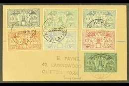 ENGLISH 1938 (March) A Neat And Attractive Philatelic Cover To England Bearing 1925 Set To 1s, Tied "NEW HEBRIDES VILA"  - Otros & Sin Clasificación