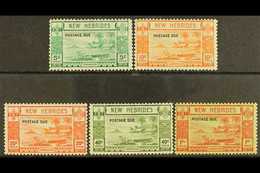 ENGLISH POSTAGE DUE 1938 Complete Set, SG D6/D10, Very Fine Mint, Only Very Lightly Hinged. (5 Stamps) For More Images,  - Sonstige & Ohne Zuordnung