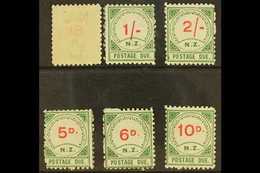 POSTAGE DUE 1899 Type I 8d (showing 2nd Off-set Impression Of The Red On Reverse), 1s And 2s, Small "D" 5d, 6d And 10d,  - Sonstige & Ohne Zuordnung