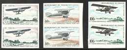 1968 Air Mail Service - Aircraft Complete Set, Scott C83/85, Superb Never Hinged Mint IMPERF PAIRS, Very Fresh. (3 Pairs - Sonstige & Ohne Zuordnung