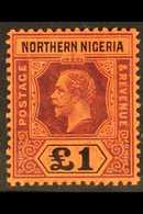 1912 £1 Purple And Black / Red, SG 52, Never Hinged Mint. For More Images, Please Visit Http://www.sandafayre.com/itemde - Nyassaland (1907-1953)