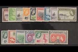 1953-54 Complete Definitive Set, SG 173/187, Fine Never Hinged Mint. (15 Stamps) For More Images, Please Visit Http://ww - Nyassaland (1907-1953)