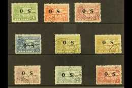 OFFICIALS 1925-31 "OS" Opt'd "Native Village" Set, SG O22/30, Fine Cds Used (9 Stamps) For More Images, Please Visit Htt - Papua-Neuguinea