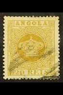 ANGOLA 1875-77 20r Bistre (Plate 1) Perf 13½, SG 18, Used With Small Thins & ISPP Photo Certificate. Elusive Stamp For M - Altri & Non Classificati