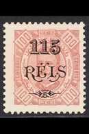 ANGOLA 1902 115r On 100r Brown King Carlos Surcharge Perf 11½ (SG 110, Afinsa 67), Fine Mint, Scarce. For More Images, P - Autres & Non Classés