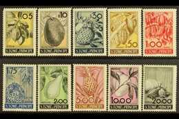 ST THOMAS & PRINCE ISLANDS 1948 Fruits Complete Definitive Set (SG 401/410, Afinsa 337/46)never Hinged Mint. (10 Stamps) - Sonstige & Ohne Zuordnung