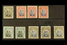 1913 HEAD DIE II ADMIRALS Selection Of Mint Perf 15 Issues With 2d Black And Grey, 10d Blue And Red (3), 1s Black And Gr - Other & Unclassified