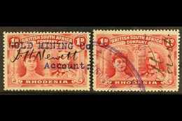 GOLD MINING 1910-13 1d Carmine Double Heads, Fiscally Used Circa 1912, With "Gold Mining Co" And "Goldfields" Overprint/ - Other & Unclassified