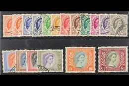 1954-56 QEII Definitives Complete Set, SG 1/15, Plus The ½d And 1d Coil Stamps, SG 1a And 2a, Very Fine Used. (18 Stamps - Rhodesië & Nyasaland (1954-1963)