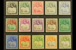 1922-37 "Badge Of St Helena" Watermark Multi Script CA Complete Set From ½d To 10s, SG 97/112, Mint, The 7s6d With Perf  - St. Helena