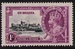 1935 1s Slate And Purple Silver Jubilee, Dot By Flagstaff, SG 127h, very Fine Mint. For More Images, Please Visit Http:/ - Isola Di Sant'Elena
