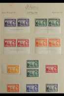 1937-1949 COMPLETE VERY FINE MINT COLLECTION On Leaves, Includes 1938-44 Set Incl 1d Green Imprint Pair (stamps NHM), 19 - St. Helena