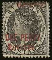 1883 1d Black Postal Fiscal, Variety "Revenue Printed DOUBLE At Foot And At Top",  SG F21b, With Neat A11 Cancel.  For M - St.Lucia (...-1978)