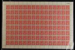 1938-48 1½d Scarlet Perf 12½, SG 130a, Very Fine Never Hinged Mint COMPLETE SHEET Of 120, Very Fresh. (120 Stamps) For M - Ste Lucie (...-1978)