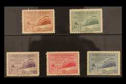 1952 Inauguration Of Dammam-Riyadh Railway Complete Set, SG 372/376, Never Hinged Mint. (5 Stamps) For More Images, Plea - Arabia Saudita