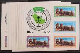 1985 International Conference On King Abdulaziz Miniature Sheets, SG MS1429, Superb Never Hinged Mint Hoard Of Twenty Fi - Arabia Saudita