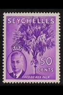 1952 50c Reddish Violet WATERMARK ERROR ST EDWARD'S CROWN Variety, SG 167b, Very Fine Mint, Very Fresh. For More Images, - Seychelles (...-1976)