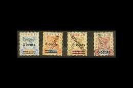 SPECIMENS 1901 Surcharges Set Handstamped "SPECIMEN," SG 37s/40s, 3c On 36c No Gum, Others Good To Fine Mint (4 Stamps). - Seychelles (...-1976)