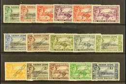 1938 Geo VI Set Complete, Perforated "Specimen", SG 188s/200s, Very Fine Mint, Large Part Og. Scarce Set. (16 Stamps) Fo - Sierra Leone (...-1960)