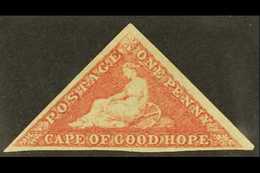 CAPE OF GOOD HOPE 1855-63 1d Rose, SG 5a, Unused, Three Good To Large Margins, Cat.£800. For More Images, Please Visit H - Sin Clasificación